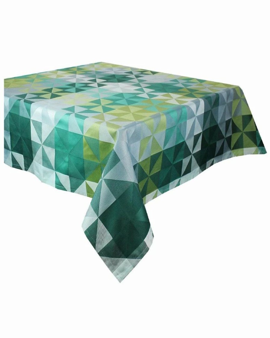 Linens * | Best Pirce Garnier Thiebaut Mille Quartz Emeraude Tablecloth Home Linens