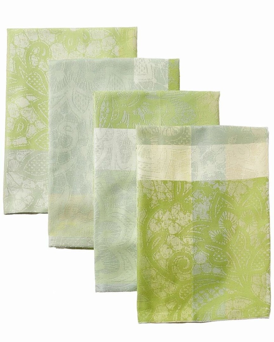 Linens * | Discount Garnier Thiebaut Mille Dentelles Prairie Napkins (Set Of 4) Home Linens