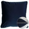 Linens * | Discount Garnier Thiebaut Velours Marine-Platine Cushion Cover Home Linens