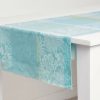 Linens * | Brand New Garnier Thiebaut Mille Venusta Aqua Tablerunner Home Linens