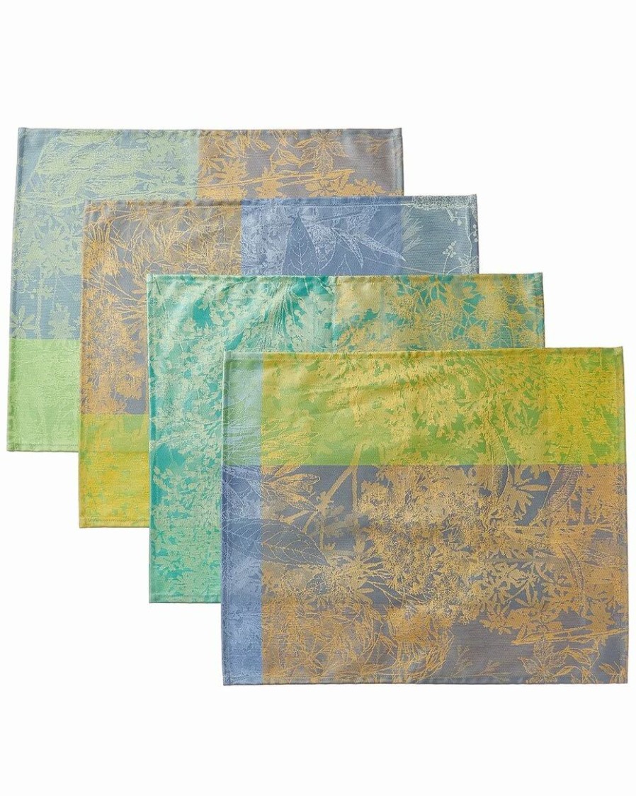 Linens * | Coupon Garnier Thiebaut Mille Esprit Jardin Ete Coated Placemats (Set Of 4 Home Linens