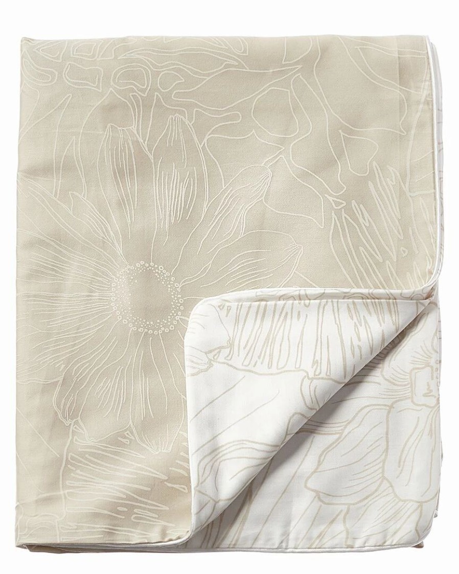 Pillowcases & Shams * | Best Deal Garnier Thiebaut Flower Power Natural 300Tc Cotton Sateen Pillow Sham Home Pillowcases & Shams