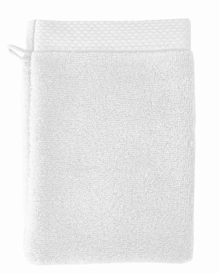 Bath Towels * | Top 10 Garnier Thiebaut Elea White 6Pc Wash Cloth Set Home Bath Towels