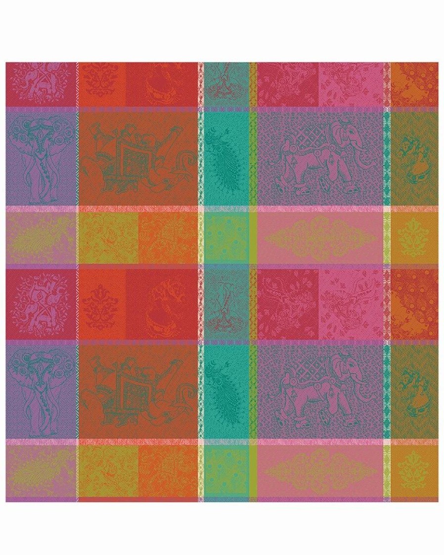 Linens * | Best Sale Garnier Thiebaut Mille Holi Festival Tablecloth 61In X 102In Home Linens