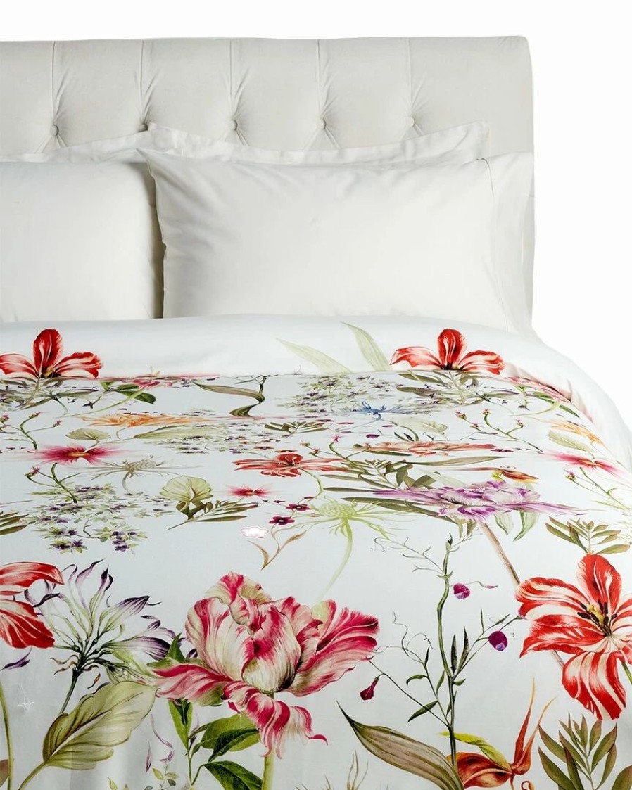 Duvet Inserts & Duvets * | Deals Garnier Thiebaut Dreamland Blanc Cotton Sateen Duvet Cover Home Duvet Inserts & Duvets