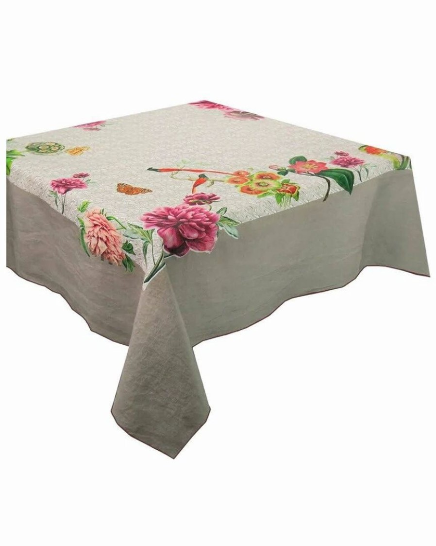 Linens * | Promo Garnier Thiebaut Gaia Floralies Tablecloth Home Linens