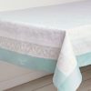 Linens * | Best Sale Garnier Thiebaut Jardin De La Reine Celadon Tablecloth Home Linens