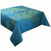 Linens * | Cheap Garnier Thiebaut Mille Branches Paon 69In X 69In Tablecloth Home Linens