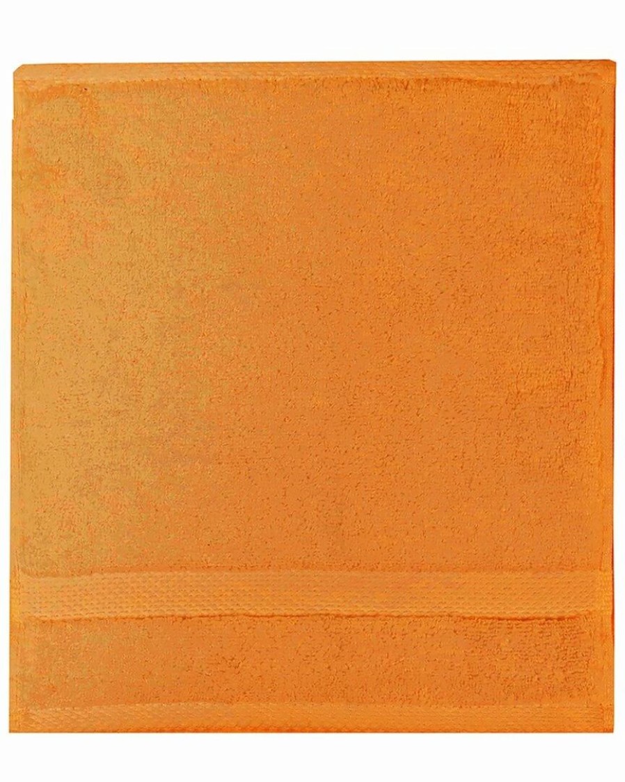 Bath Towels * | Best Pirce Garnier Thiebaut Elea Orange 4Pc Face Towel Set Home Bath Towels