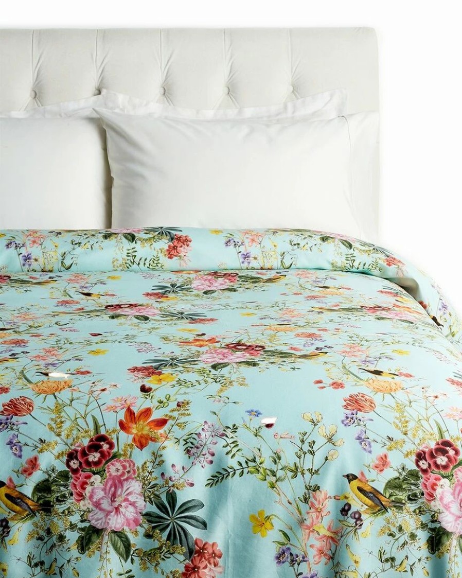 Duvet Inserts & Duvets * | Best Pirce Garnier Thiebaut Primavera Vert D'Eau Cotton Sateen Duvet Cover Home Duvet Inserts & Duvets