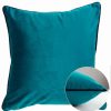 Linens * | Best Reviews Of Garnier Thiebaut Velours Canard-Marine Cushion Cover Home Linens