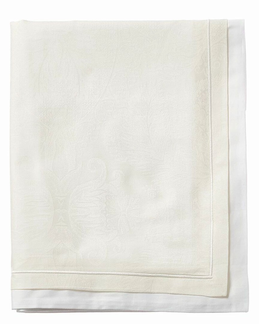 Pillowcases & Shams * | Budget Garnier Thiebaut Isaphire Diamant Blanc Cotton Sateen Pillow Sham Home Pillowcases & Shams