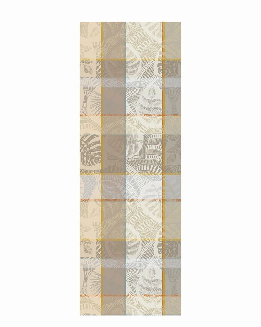 Linens * | Best Sale Garnier Thiebaut Mille Tropiques Coco Table Runner Home Linens