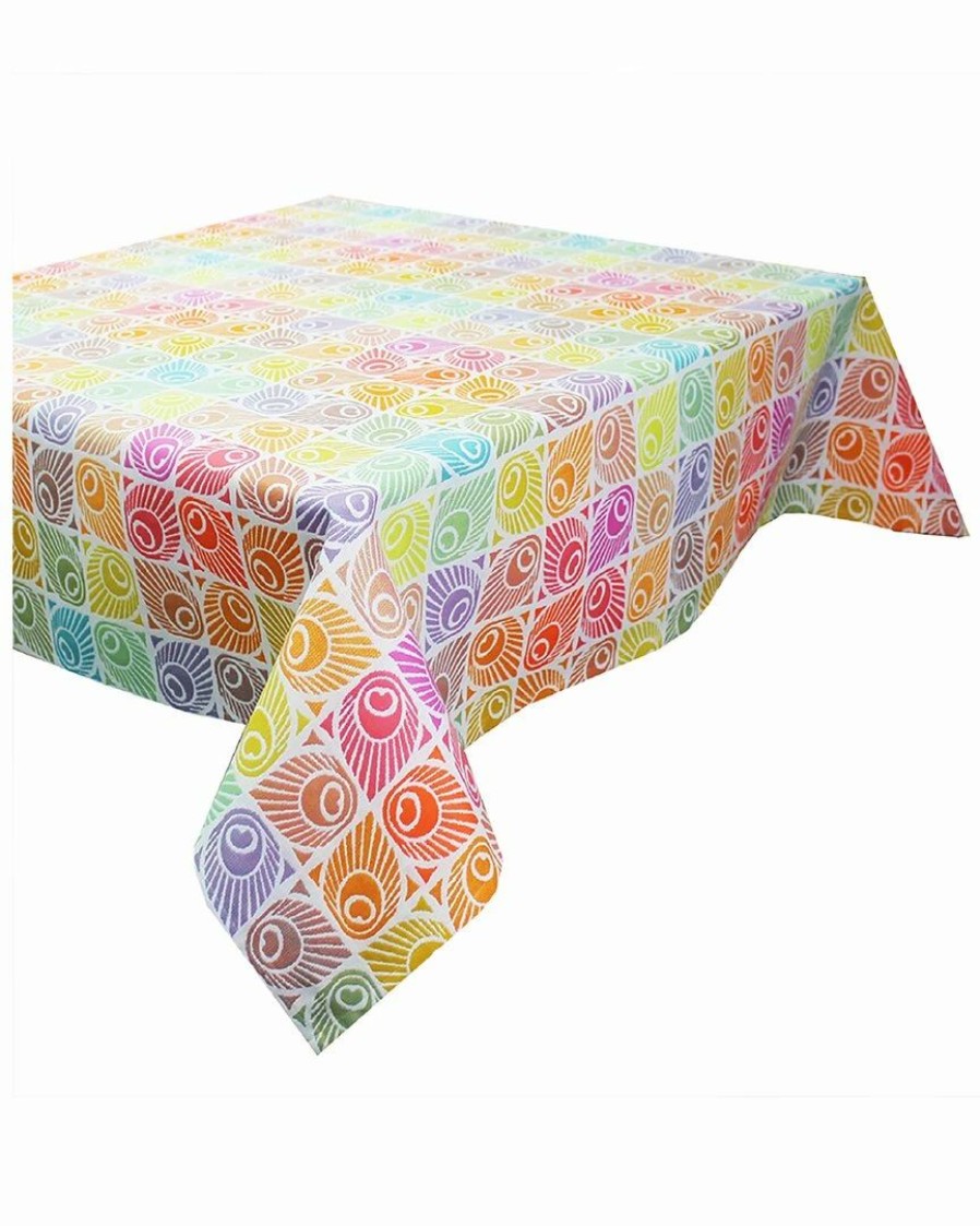 Linens * | Best Reviews Of Garnier Thiebaut Mille Paons Festival 61In X 61In Tablecloth Home Linens