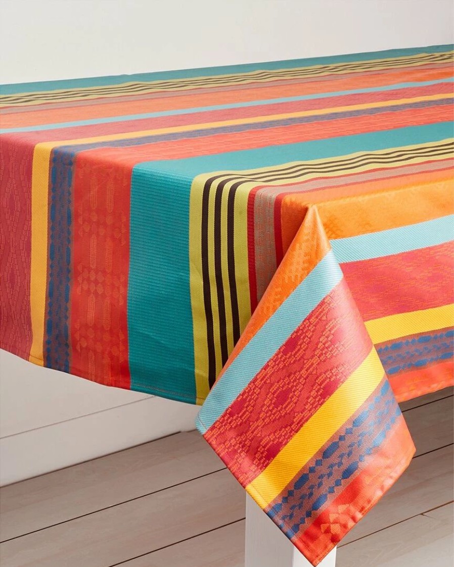 Linens * | Discount Garnier Thiebaut Mille Arizona Pampa Tablecloth Home Linens