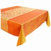 Linens * | Flash Sale Garnier Thiebaut Graminees Orange Tablecloth Home Linens