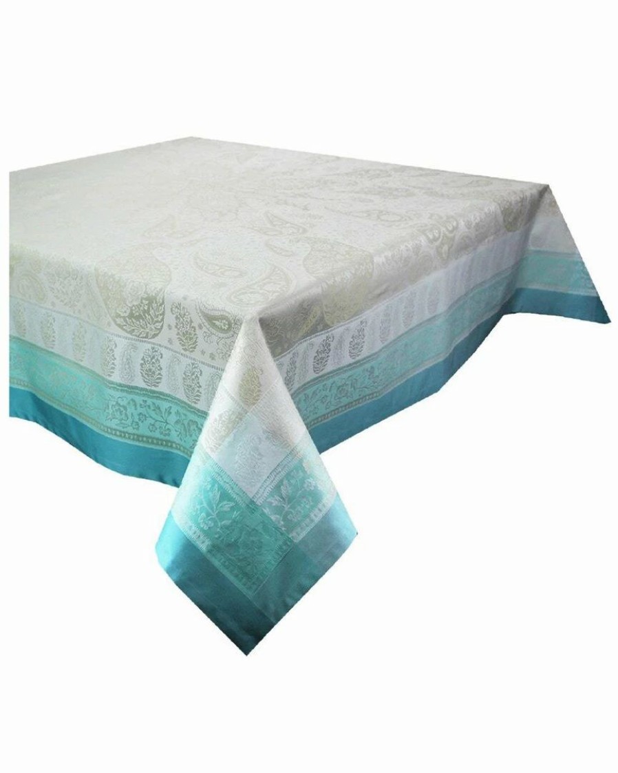 Linens * | New Garnier Thiebaut Pondichery Lagon Tablecloth Home Linens