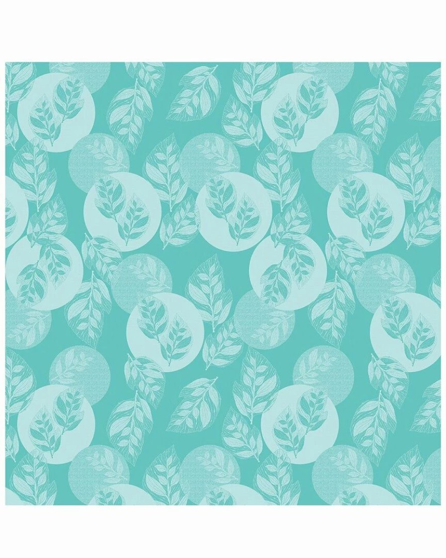 Linens * | Hot Sale Garnier Thiebaut Mille Verdoyant Turquoise 69In X 98In Tablecloth Home Linens