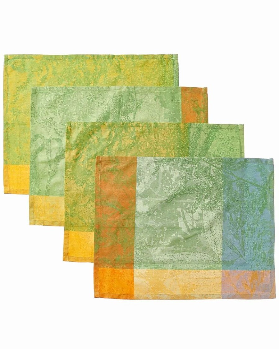 Linens * | Promo Garnier Thiebaut Mille Esprit Jardin Ete Placemats (Set Of 4) Home Linens