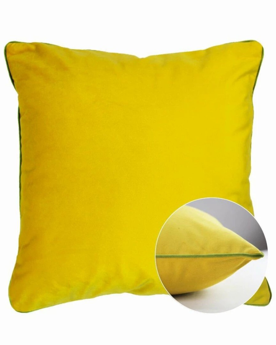 Linens * | Best Deal Garnier Thiebaut Velours Curry-Mousse Cushion Cover Home Linens