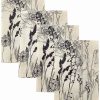 Linens * | Buy Garnier Thiebaut Escapades Sepia Napkins (Set Of 4) Home Linens