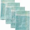 Linens * | Outlet Garnier Thiebaut Mille Venusta Aqua Napkins (Set Of 4) Home Linens