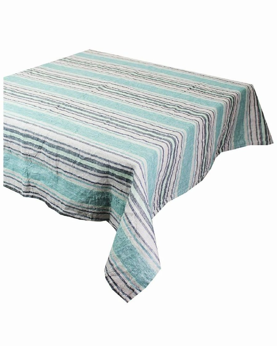 Linens * | Buy Garnier Thiebaut Emeraude 61In X 102In Tablecloth Home Linens