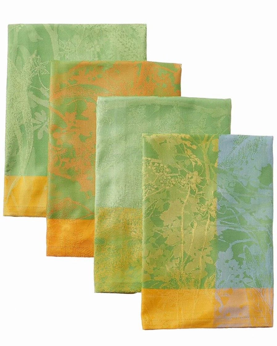 Linens * | Brand New Garnier Thiebaut Mille Esprit Jardin Ete Napkins (Set Of 4) Home Linens