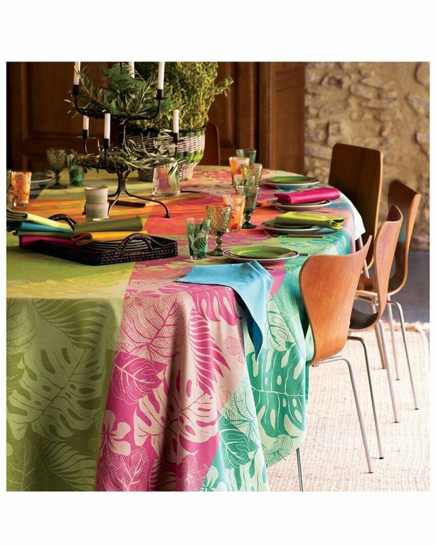 Linens * | New Garnier Thiebaut Mille Palma Pop Tablecloth Home Linens