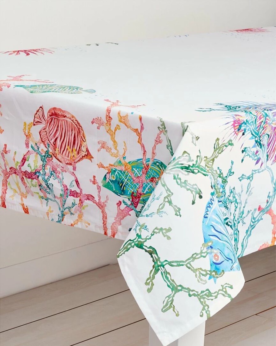 Linens * | Coupon Garnier Thiebaut Futuna Arc-En-Ciel Tablecloth Home Linens