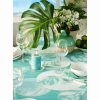 Linens * | Best Reviews Of Garnier Thiebaut Mille Verdoyant Turquoise 71In X 71In Tablecloth Home Linens