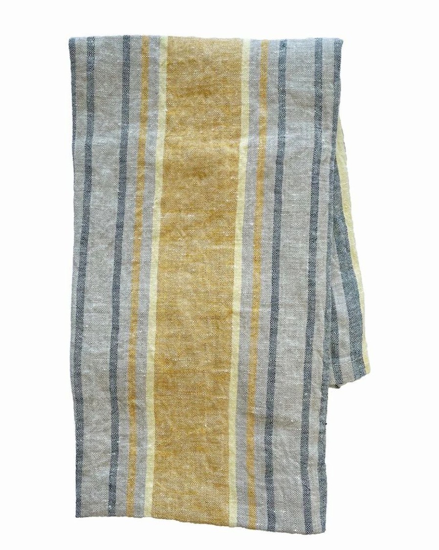 Linens * | Best Deal Garnier Thiebaut Set Of 2 Sombrilla Curry Kitchen Towels Home Linens